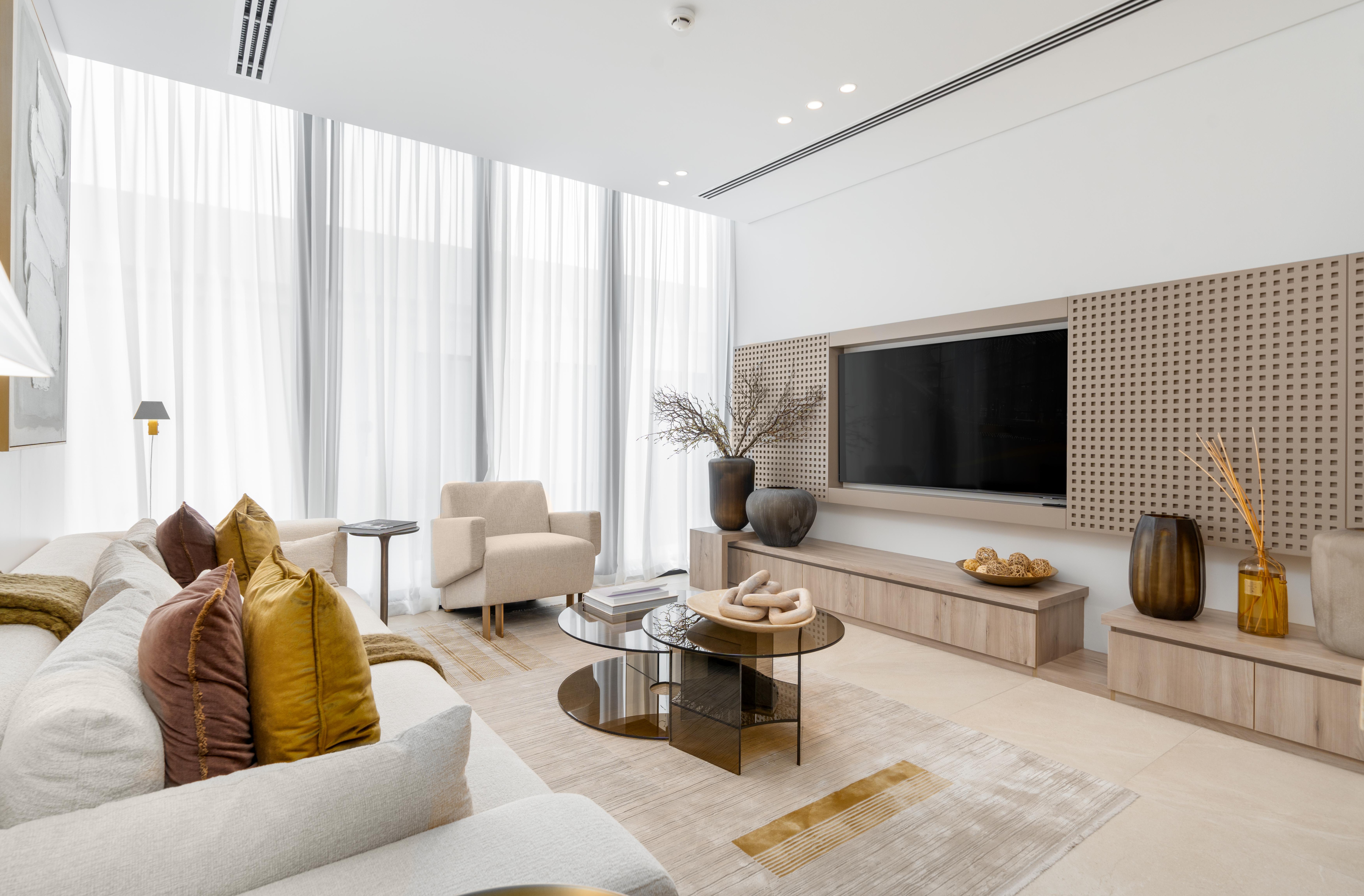 Warm living interior